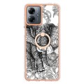 For Motorola Moto G14 Electroplating Dual-side IMD Phone Case with Ring Holder(Totem Elephant)