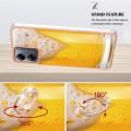 For Motorola Moto G14 Electroplating Dual-side IMD Phone Case with Ring Holder(Draft Beer)