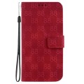 For Samsung Galaxy A25 5G Double 8-shaped Embossed Leather Phone Case(Red)
