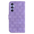 For Samsung Galaxy S23 FE 5G Double 8-shaped Embossed Leather Phone Case(Purple)