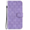 For Samsung Galaxy A24 4G Double 8-shaped Embossed Leather Phone Case(Purple)