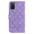 For Samsung Galaxy A03s EU 166.5mm Double 8-shaped Embossed Leather Phone Case(Purple)