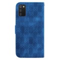 For Samsung Galaxy A02s US 164.2mm Double 8-shaped Embossed Leather Phone Case(Blue)