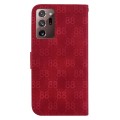 For Samsung Galaxy Note20 Ultra Double 8-shaped Embossed Leather Phone Case(Red)
