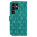 For Samsung Galaxy S24 Ultra 5G Double 8-shaped Embossed Leather Phone Case(Green)