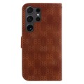 For Samsung Galaxy S24 Ultra 5G Double 8-shaped Embossed Leather Phone Case(Brown)
