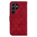 For Samsung Galaxy S24 Ultra 5G Double 8-shaped Embossed Leather Phone Case(Red)