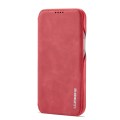 LC.IMEEKE Hon Ancient Series Flip Leather Phone Case For iPhone 15 Pro(Red)