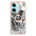 For OnePlus Nord CE 3 Electroplating Dual-side IMD Phone Case with Ring Holder(Totem Elephant)