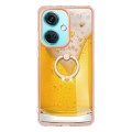For OnePlus Nord CE 3 Electroplating Dual-side IMD Phone Case with Ring Holder(Draft Beer)