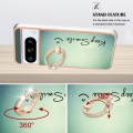 For Google Pixel 8 Pro Electroplating Dual-side IMD Phone Case with Ring Holder(Smile)