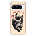 For Google Pixel 8 Pro Electroplating Dual-side IMD Phone Case with Ring Holder(Lucky Dog)