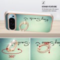 For Google Pixel 9 Electroplating Dual-side IMD Phone Case with Ring Holder(Smile)