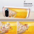 For Google Pixel 9 Electroplating Dual-side IMD Phone Case with Ring Holder(Draft Beer)