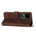For vivo S18 / S18 Pro Dream Triangle Leather Phone Case with Lanyard(Brown)