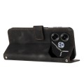 For Tecno Pova 6 Dream Triangle Leather Phone Case with Lanyard(Black)