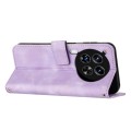 For Tecno Camon 30 4G / 5G Dream Triangle Leather Phone Case with Lanyard(Purple)