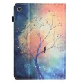 For Samsung Galaxy Tab A9+ Sewing Litchi Texture Smart Leather Tablet Case(Oil Painting Tree)