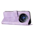 For Realme 12 Pro+ Dream Triangle Leather Phone Case with Lanyard(Purple)
