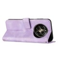 For Realme 12+ Dream Triangle Leather Phone Case with Lanyard(Purple)