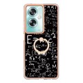 For OPPO A79 5G Global Electroplating Dual-side IMD Phone Case with Ring Holder(Equation)