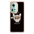 For OPPO Reno11 5G Global Electroplating Dual-side IMD Phone Case with Ring Holder(Natural Growth)