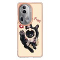 For OPPO Reno11 Pro 5G Global Electroplating Dual-side IMD Phone Case with Ring Holder(Lucky Dog)