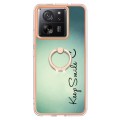 For Xiaomi 13T / 13T Pro Electroplating Dual-side IMD Phone Case with Ring Holder(Smile)