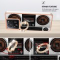 For Xiaomi 13T / 13T Pro Electroplating Dual-side IMD Phone Case with Ring Holder(Retro Radio)