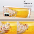 For Xiaomi Redmi A1 Electroplating Dual-side IMD Phone Case with Ring Holder(Draft Beer)