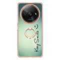 For Xiaomi Redmi A3 Electroplating Dual-side IMD Phone Case with Ring Holder(Smile)