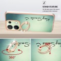 For Xiaomi Redmi Note 13 4G Global Electroplating Dual-side IMD Phone Case with Ring Holder(Smile)