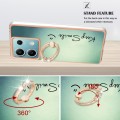 For Xiaomi Redmi Note 13 5G Global Electroplating Dual-side IMD Phone Case with Ring Holder(Smile)