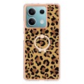For Xiaomi Redmi Note 13 5G Global Electroplating Dual-side IMD Phone Case with Ring Holder(Leopard
