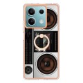 For Xiaomi Redmi Note 13 5G Global Electroplating Dual-side IMD Phone Case with Ring Holder(Retro Ra