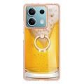 For Xiaomi Redmi Note 13 5G Global Electroplating Dual-side IMD Phone Case with Ring Holder(Draft Be