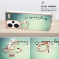 For Xiaomi Redmi Note 13 Pro+ 5G Electroplating Dual-side IMD Phone Case with Ring Holder(Smile)