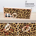 For Samsung Galaxy S24 Ultra 5G Electroplating Dual-side IMD Phone Case with Ring Holder(Leopard Pri