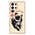 For Samsung Galaxy S24 Ultra 5G Electroplating Dual-side IMD Phone Case with Ring Holder(Lucky Dog)