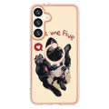 For Samsung Galaxy S24+ 5G Electroplating Dual-side IMD Phone Case with Ring Holder(Lucky Dog)
