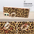 For Samsung Galaxy A05 Electroplating Dual-side IMD Phone Case with Ring Holder(Leopard Print)