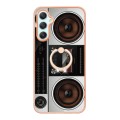 For Samsung Galaxy A25 5G Electroplating Dual-side IMD Phone Case with Ring Holder(Retro Radio)