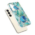 For Samsung Galaxy S24+ 5G Electroplating Splicing Marble TPU Phone Case(Green)