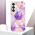 For Samsung Galaxy S24+ 5G Electroplating Splicing Marble TPU Phone Case(Light Purple)