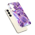 For Samsung Galaxy S24+ 5G Electroplating Splicing Marble TPU Phone Case(Dark Purple)