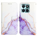 For Honor X6a PT003 Marble Pattern Flip Leather Phone Case(LS006)