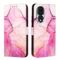 For Honor 80 PT003 Marble Pattern Flip Leather Phone Case(Pink Purple Gold)