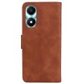 For Honor X5 Plus / Play 40C Skin Feel Pure Color Flip Leather Phone Case(Brown)