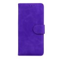 For Honor X6a Skin Feel Pure Color Flip Leather Phone Case(Purple)