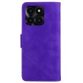 For Honor X6a Skin Feel Pure Color Flip Leather Phone Case(Purple)